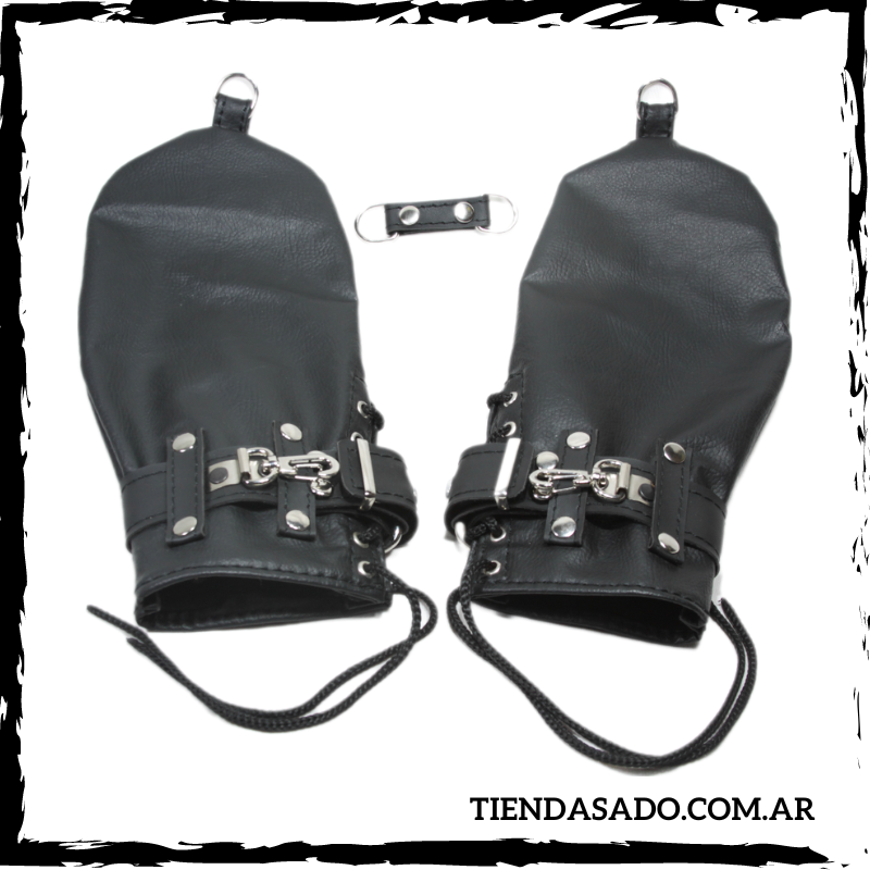 Mitones con Esposas y Mosquetón - Tienda Sado Mitones con Esposas y Mosquetón - Tienda Sado