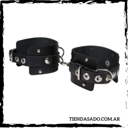 Esposas Regulables Cuero Genuino con Cadena