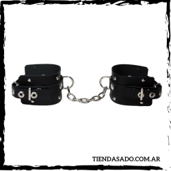 Esposas Regulables Cuero Genuino con Cadena